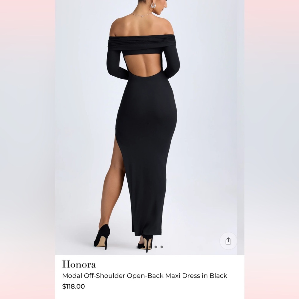 Oh Polly Elegant Black Backless Dress